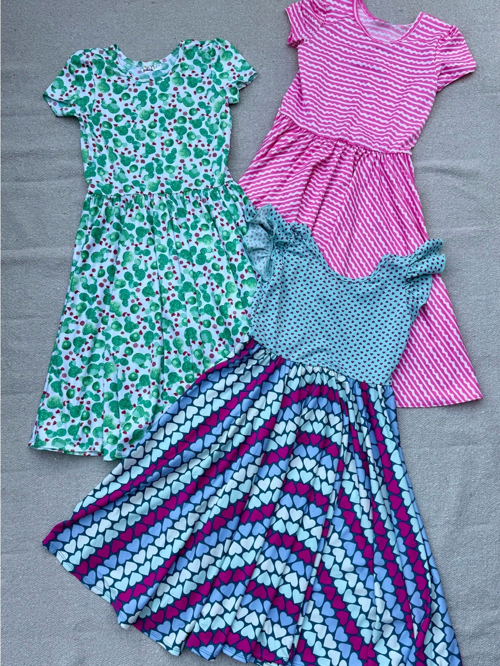 Dot Dot Smile Girls' Multi-Color Patterned Casual Dresses – Size 8/10